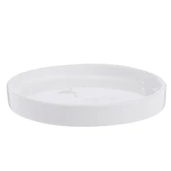 Soucoupe Subly en céramique blanc émaillée - Ø 18 x 2,2 cm