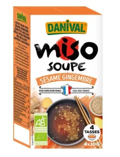 Soupe Miso sésame gingembre bio Danival - 4 x 10 g