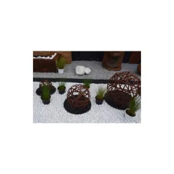 Sphère ajourée en métal effet rouille coloris marron Ø 60 cm