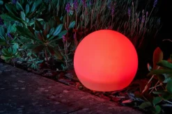 Sphère pour jardin couleurs changeantes coloris multicolore effet blanc froid en plastique Smartgarden - 23 x 25 x 25 cm