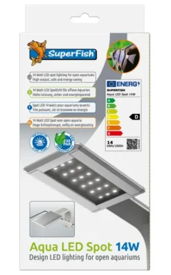 Spot LED pour aquarium ouvert coloris gris 14W SuperFish
