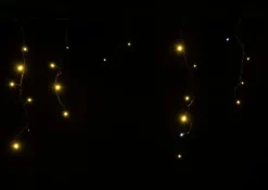 Stalactite lumineux LED à lumière fixe blanc chaud sur secteur - 60 cm