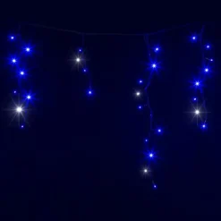 Stalactite lumineux LED à lumière fixe bleu sur secteur - 60 cm