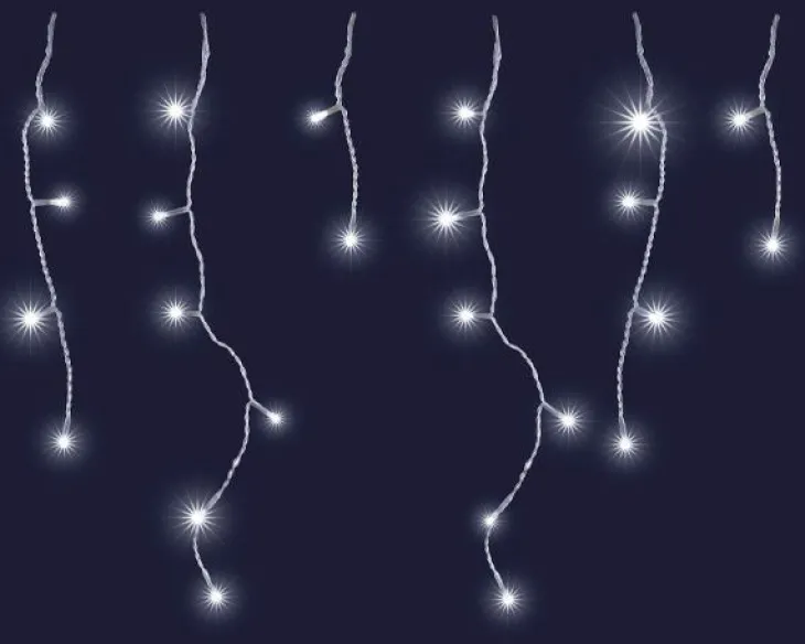 Stalactite solaire animée 8 fonctions mémoire 160 LED coloris blanc chaud Blachere - 8 m