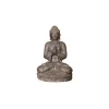 Statue de Bouddha assis salutation coloris noir 45 cm