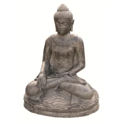 Statue de jardin Bouddha assis H 30 cm