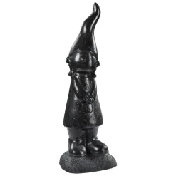 Statue en béton ciré anthracite Hairie Grandon Lutin fille petit modèle - 54 cm