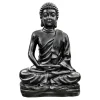 Statue en béton ciré noir Hairie Grandon Bouddha Kadampa grand modèle - 150 cm