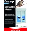 Stickers pour fenêtres anticollisions des oiseaux - lot de 3 silhouettes d'oiseaux