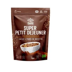 Super Petit-déjeuner bio cacao, purée de noisette Iswari - 360 g
