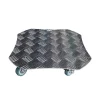 Support à roulettes en aluminium carré 34 cm