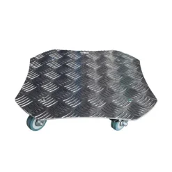Support à roulettes en aluminium carré 34 cm