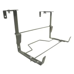 Support balconnière universel ergonomique en métal gris souris 35 cm