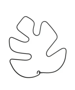 Support de feuilles pour plantes coloris noir en métal - 26 x 30 cm