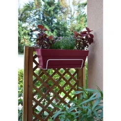 Support de jardinière blanc 35 cm