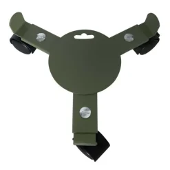 Support de pot à 3 roulettes extensible en acier vert kaki Louis Moulin - 27/37 cm
