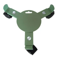 Support de pot à 3 roulettes extensible en acier vert pâle Louis Moulin - 27/37 cm