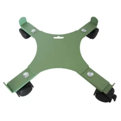 Support de pot 4 roulettes extensible en acier vert pâle Louis Moulin - 34/51 cm