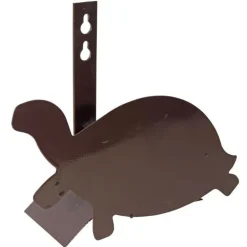 Support tuyau métal mural tortue marron