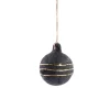Suspension boule ronde coloris noir en papier mâché - Ø 8 cm