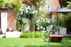 Suspension en plastique blanc soie Elho Vibia Campana - ø 26 cm