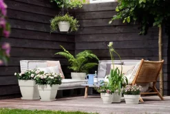 Suspension en plastique blanc soie Elho Vibia Campana - ø 26 cm