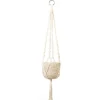 Suspension macramé en corde beige - 90 cm