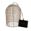 Suspension solaire bohème en rotin synthétique Ko Samuy - Ø 34 x H 46 cm