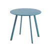 Table basse d'appoint bleue, en acier époxy, PROLOISIRS Massai - Ø45cm