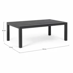 Table basse KLEDI - Anthracite - BIZZOTTO - 120x70x43cm