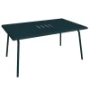 Table basse Monceau rectangulaire coloris bleu en acier Fermob - 92 x 57 cm
