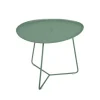 Table basse ovale en aluminium avec plateau amovible coloris cactus Cocotte Fermob - 55 x 44,5 cm