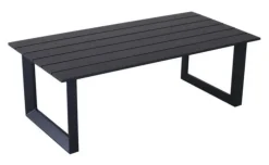 Table basse Prado, aluminium graphite, PROLOISIRS - 120x60x42cm