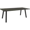 Table coloris anthracite/ciment en aluminium Interno Stern - 220 x 100 cm