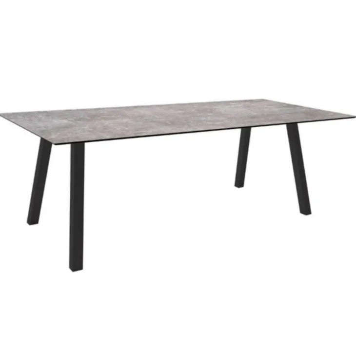 Table coloris gris en aluminium Interno Stern - 220 x 100 cm
