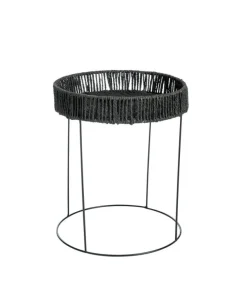 Table d'appoint coloris noir en métal Elo - Ø 36 cm