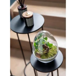 Table de service Quinty en métal noir T3 Edelman Hollande - Ø 32 x 70 cm