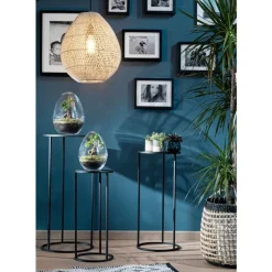 Table de service Quinty en métal noir T3 Edelman Hollande - Ø 32 x 70 cm