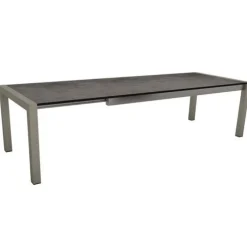 Table extensible coloris gris en aluminium Stern - 294 x 100 cm