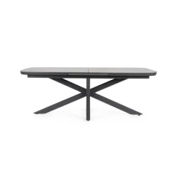 Table extensible en aluminium anthracide et pierre sintérisée Bizzotto Pascal Anthracite