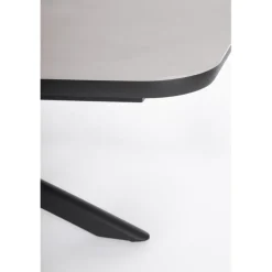 Table extensible en aluminium anthracide et pierre sintérisée Bizzotto Pascal Anthracite