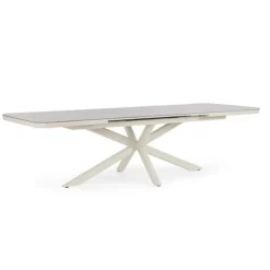 Table extensible en aluminium et pierre sintérisée Bizzotto Pascal Pélican