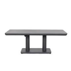 Table élévatrice en aluminium anthracide et pierre sintérisée Bizzotto Miguel