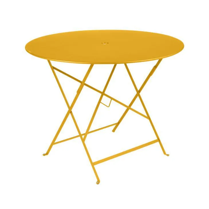 Table pliante coloris orange en acier Bistro Fermob - 74 cm