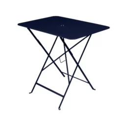 Table pliante en acier coloris bleu abysse collection Bistro Fermob - 77 x 57 x 74 cm