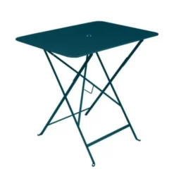 Table pliante en acier coloris bleu acapulco Bistro Fermob - 97 x 57 x 74 cm