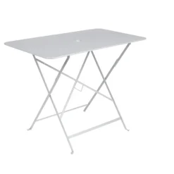 Table pliante en acier coloris blanc coton Bistro Fermob - 97 x 57 x 74 cm