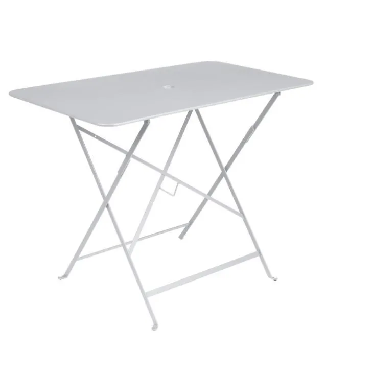Table pliante en acier coloris blanc coton Bistro Fermob - 97 x 57 x 74 cm
