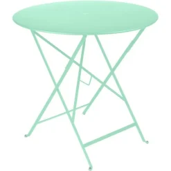 Table pliante en acier vert opaline Fermob Bistro - Ø 77 x H 74 cm