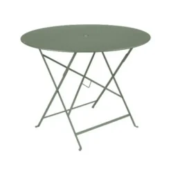 Table ronde pliante en acier coloris cactus Bistro Fermob - Ø 96 x 74 cm